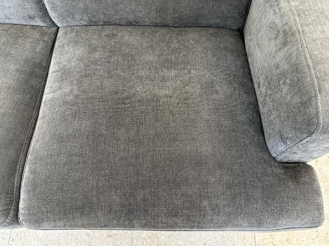 ニトリ　2人掛けソファ　サザーラ　8段階可変式ヘッドレスト　グレー