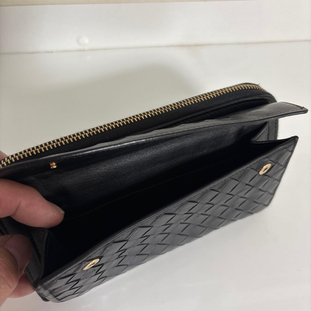 BOTTEGA VENETA ボッテガべネタ　ジッピー長財布　ブラック