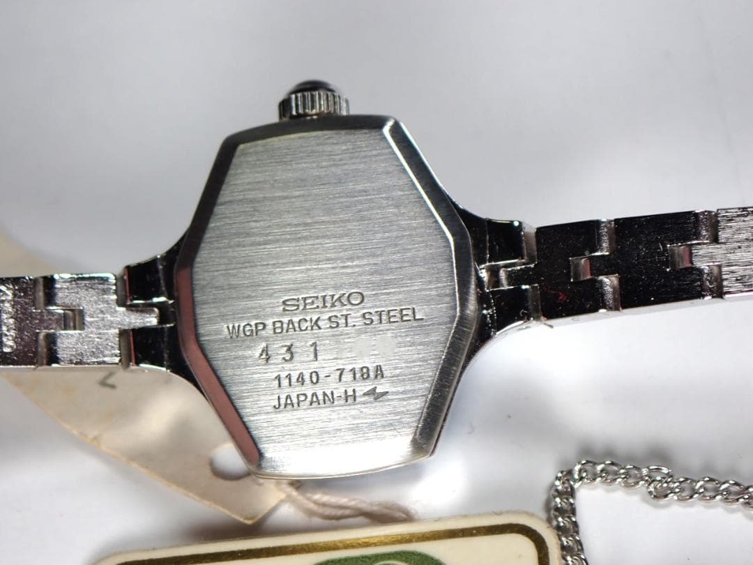 未使用デッド　セイコースペシャル　23石　ブリリアントブルーカットガラス　手巻き