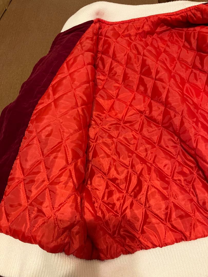 スカジャン別珍　フラミンゴ　ロカビリー　サイズS