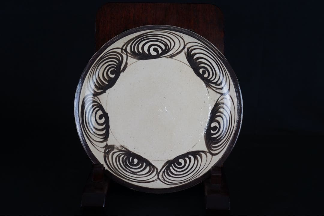 馬の目皿 古瀬戸 石皿 33.3cm 馬の目 大皿 飾り皿 古美術 骨董 民藝