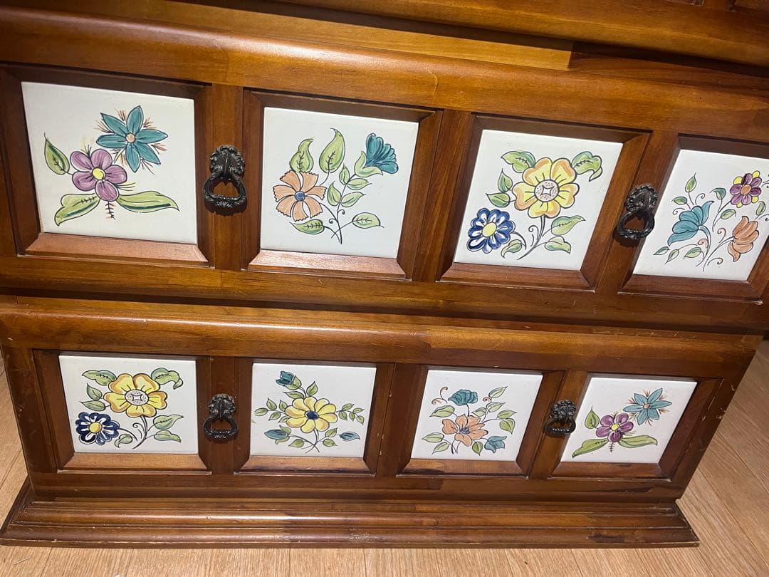 バレンシアパイン カントリー タイル 北欧 チェスト スペイン 無垢 木製