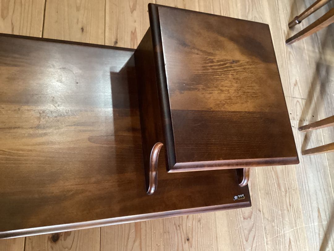 カリモク家具　木製　テレフォンベンチ　電話台