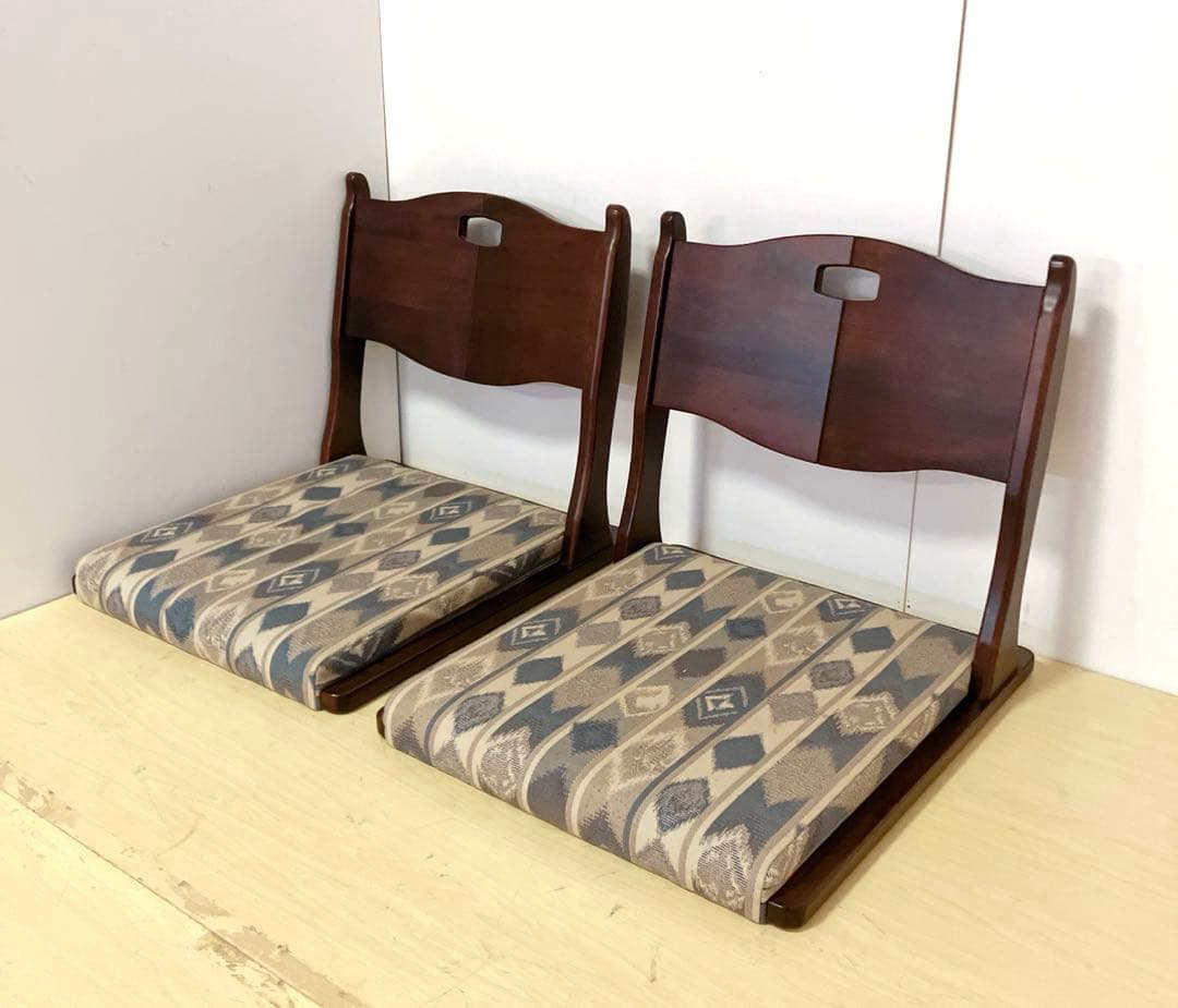 karimoku カリモク　座椅子　2脚セット　曲げ木　和モダン　座敷椅子