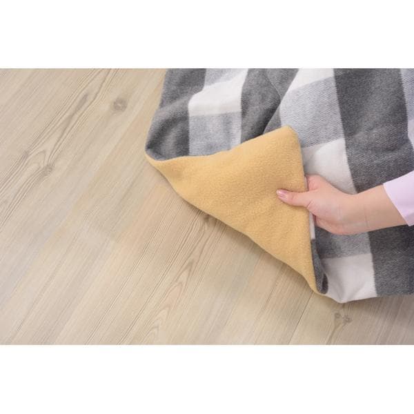 おしゃれ ふかふか かわいい 暖かい 正方形 こたつ布団 ギンガムチェックグレー