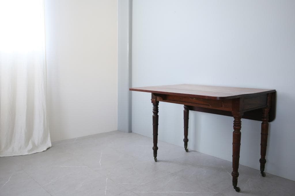 英国アンティーク木製ドロップリーフテーブル/バタフライ/ダイニング机92-113