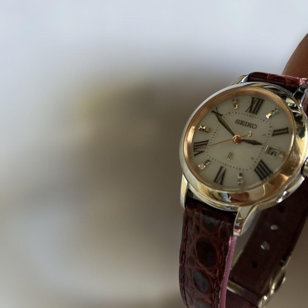 専用　 SEIKO ルキア 腕時計 1B22-0CK 電波ソーラーチタン　ダイヤ