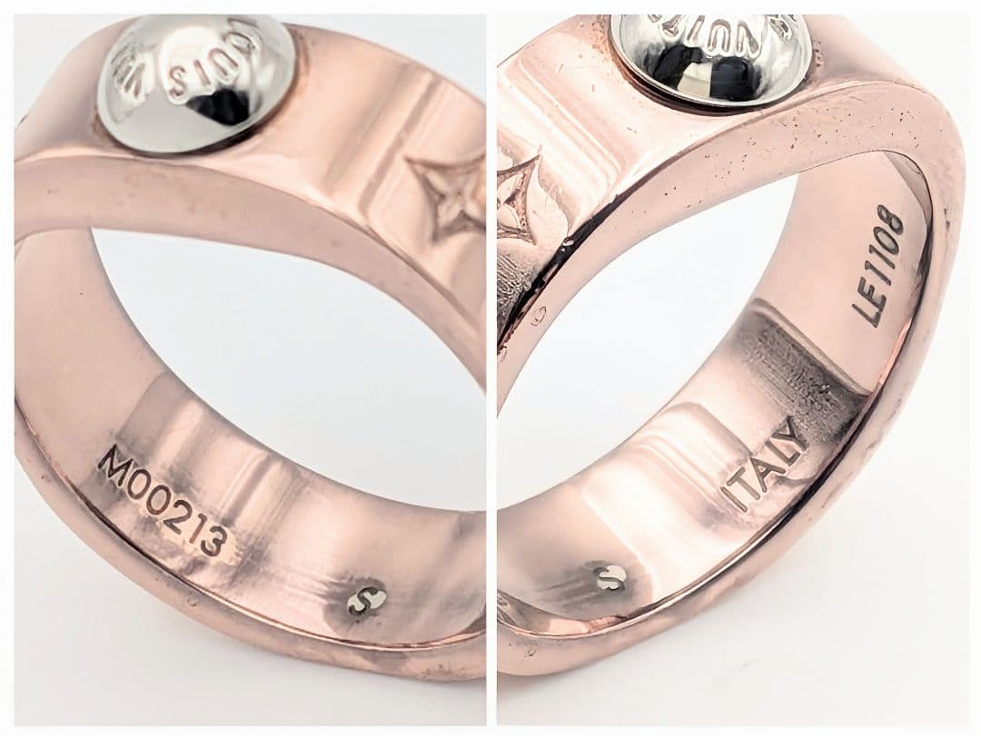 箱なし ルイヴィトン バーグナノグラム リング Sサイズ