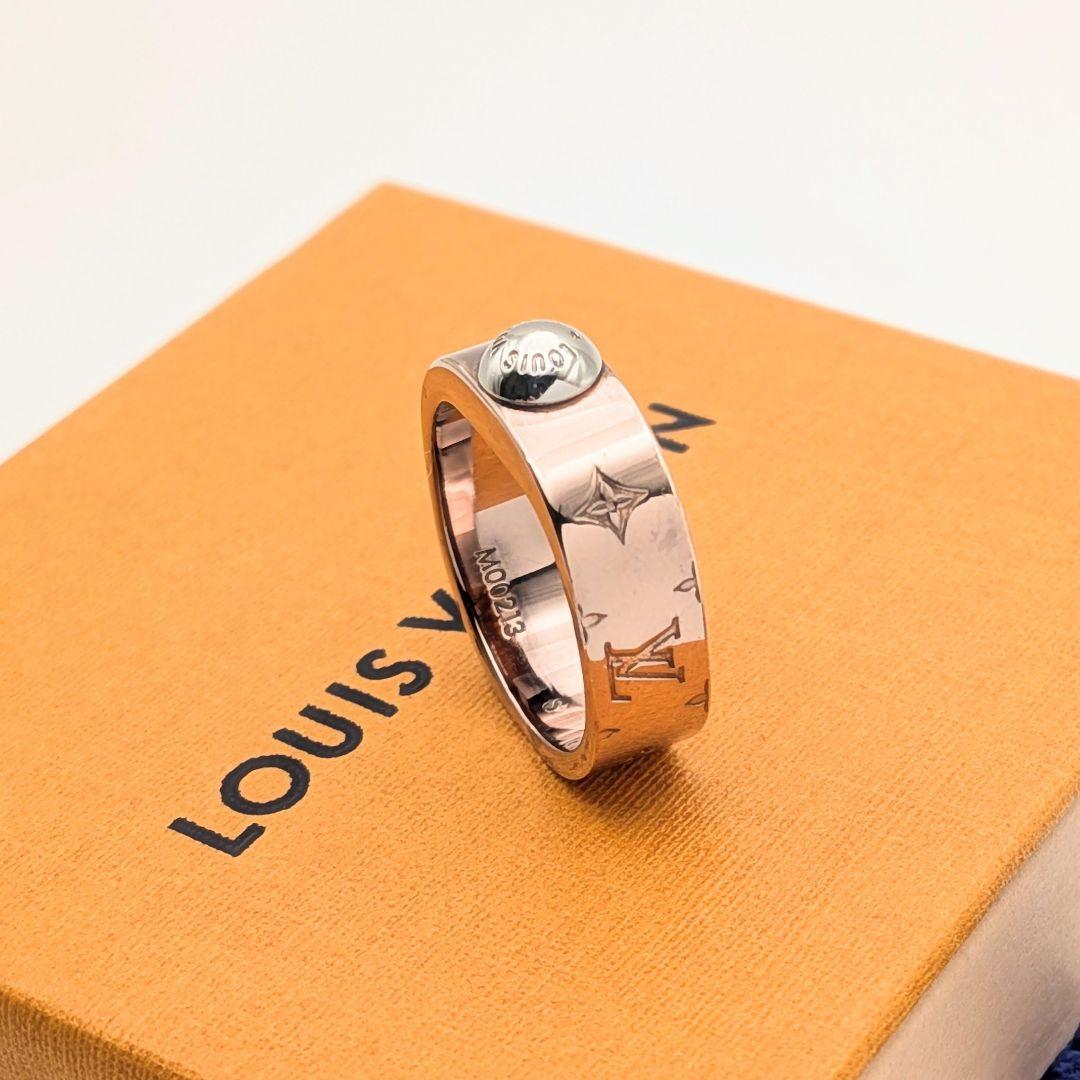 箱なし ルイヴィトン バーグナノグラム リング Sサイズ