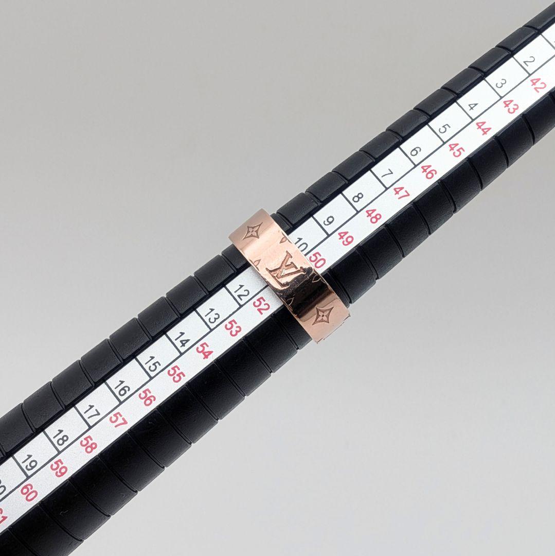 箱なし ルイヴィトン バーグナノグラム リング Sサイズ