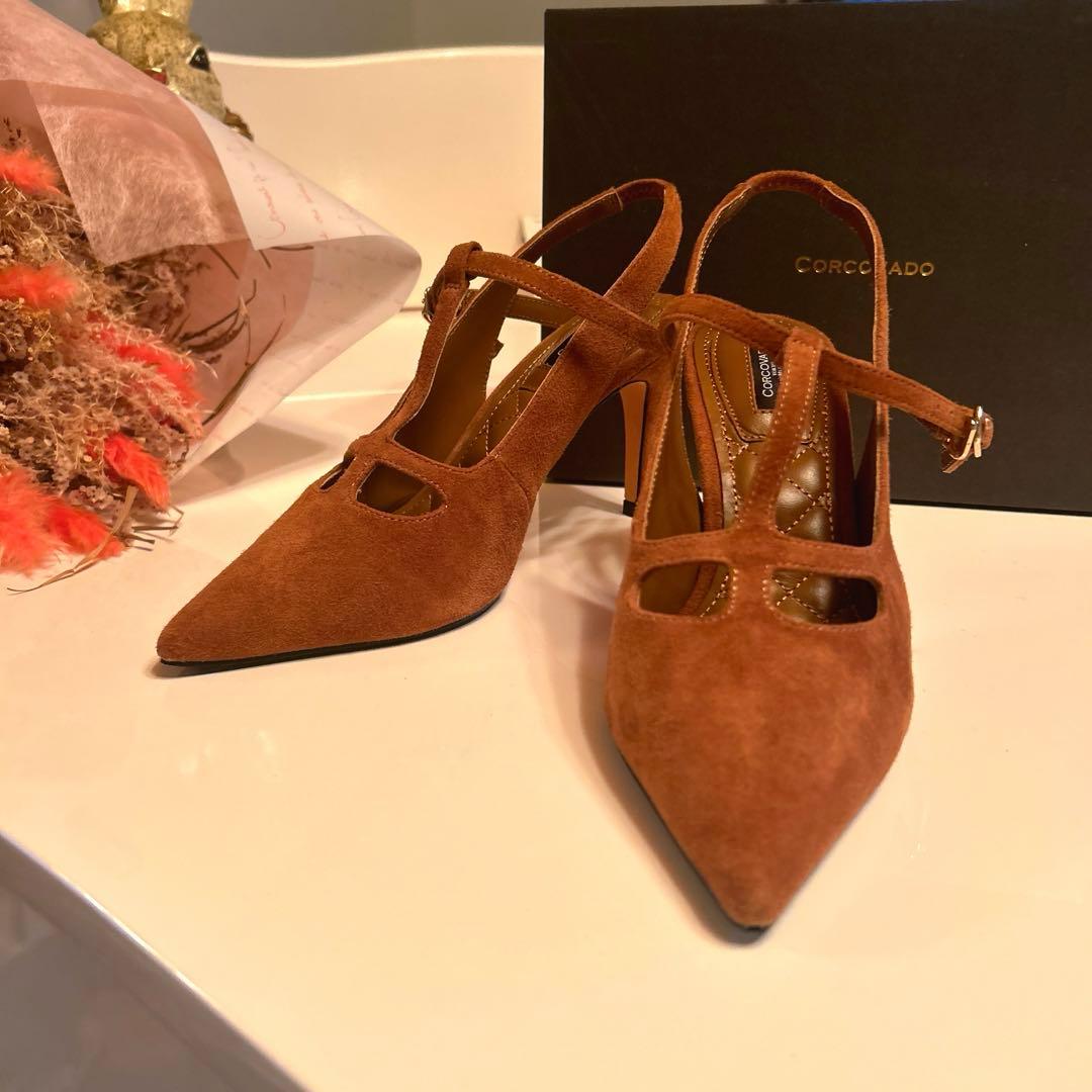Corcovado パンプス　キャメル