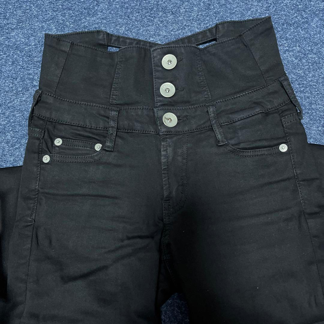 【GYDA】ハイウエストBACKクロスフレアパンツ S