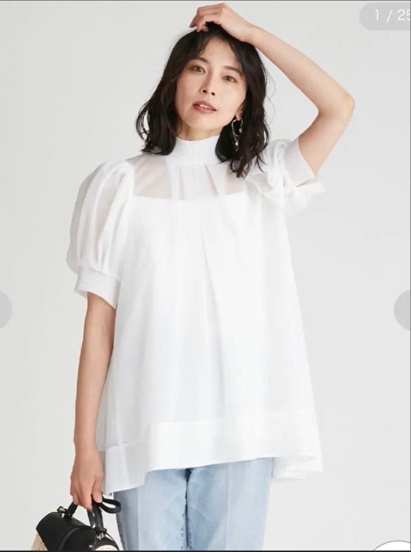 ♡CELFORD バックリボンシアーブラウス