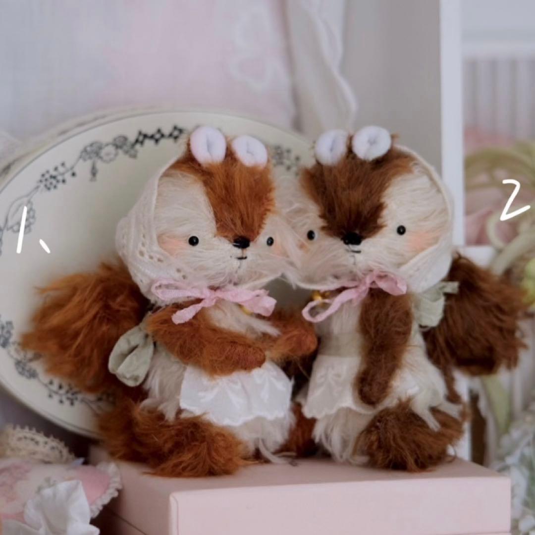 ベイビーリス 紅茶カラー ぬいぐるみ 海外作家様 ハンドメイド テディベア