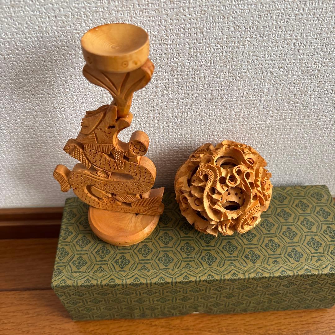 天球　多層球　木製