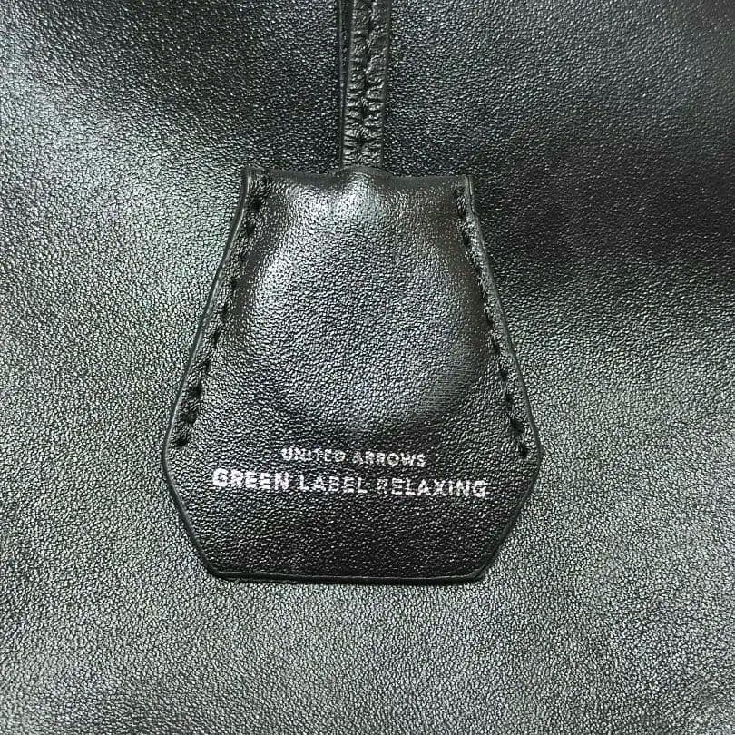 ユナイテッドアローズ　ブラック　レザートートバッグ