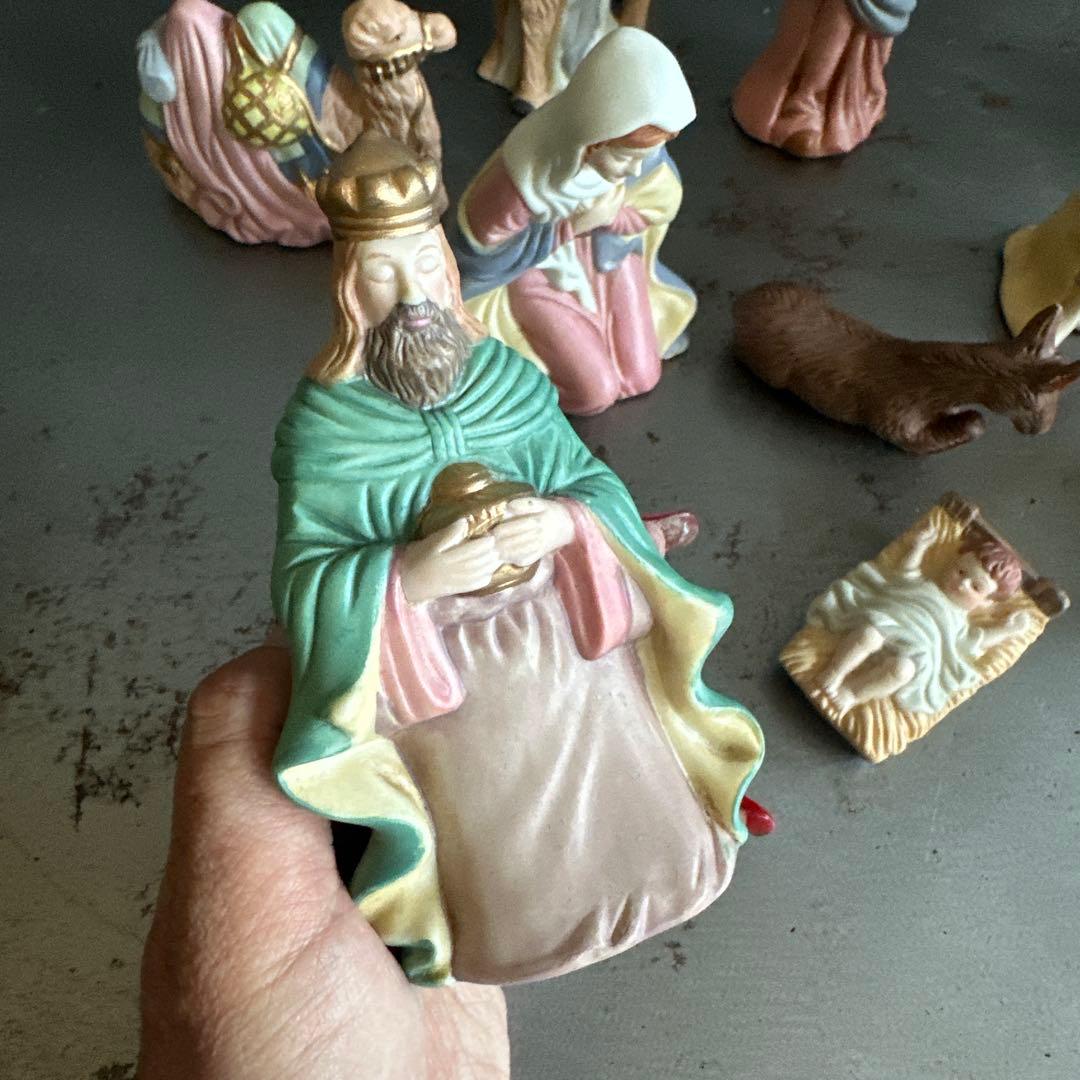 瞬間お値下げ‼️とっても素敵！ クリスマス キリスト降臨　人形セット 陶器製