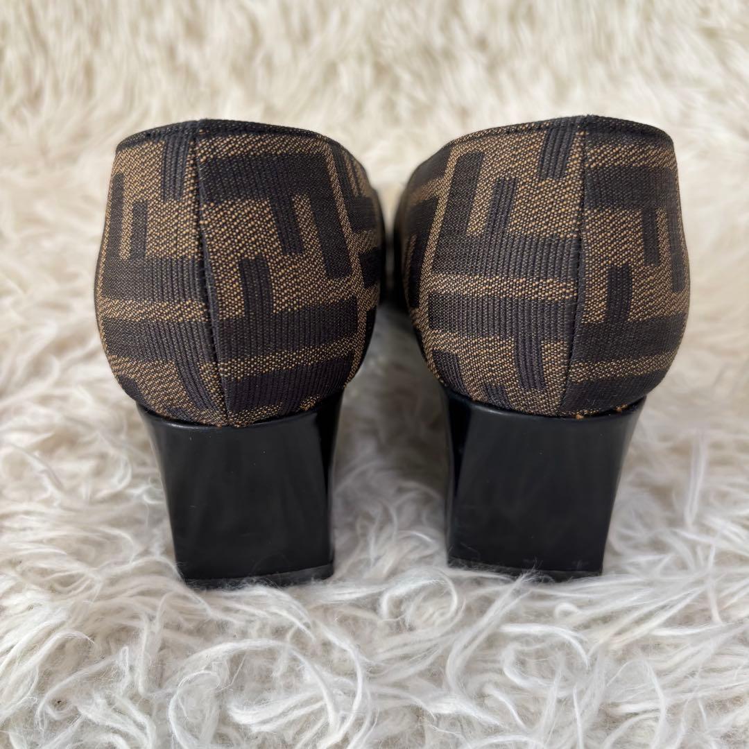 ✨フェンディ　ズッカ柄　チャンキーヒール パンプス　ローファー 23