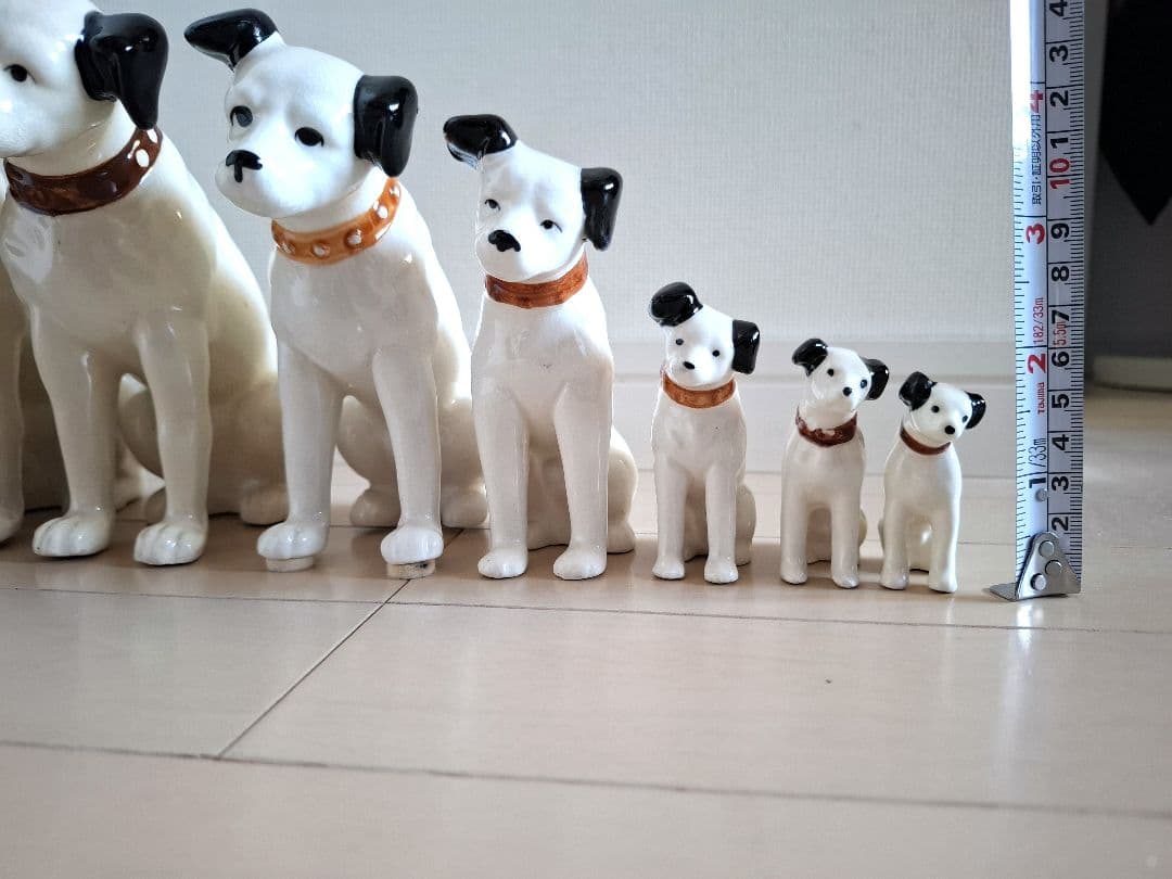 Victor ビクター　犬置物　ニッパー 9体60〜250mm 昭和レトロ