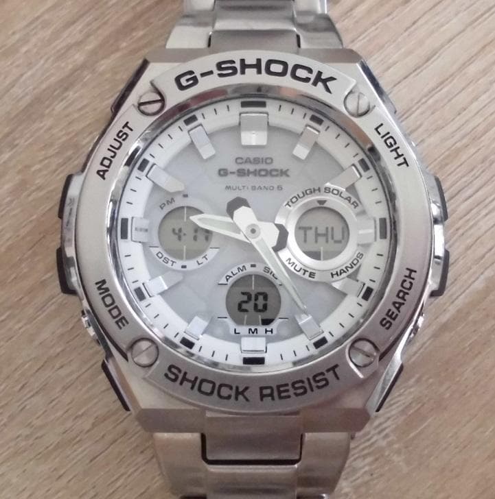 チョコカシオ ジーショック GST-W110D 電波ソーラー Gスチール