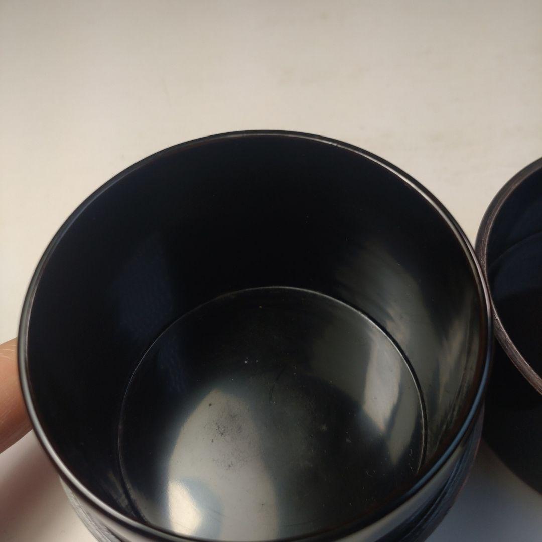 イ269 棗『蒔絵師　千峯作』『色紙蒔絵　中次　棗　共箱』漆塗 茶道具