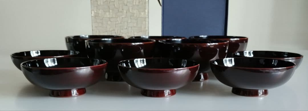 輪島塗　ひょうたん蒔絵　煮物椀　5客セット　溜塗