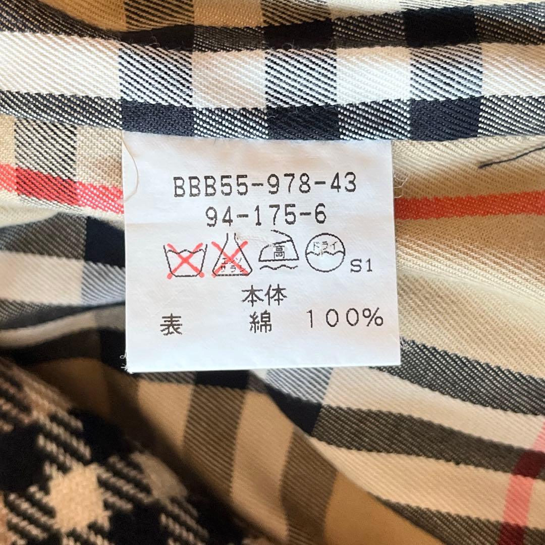 バーバリーロンドン　メンズ　ステンカラーコート　カーキ　ライナー　メガチェック