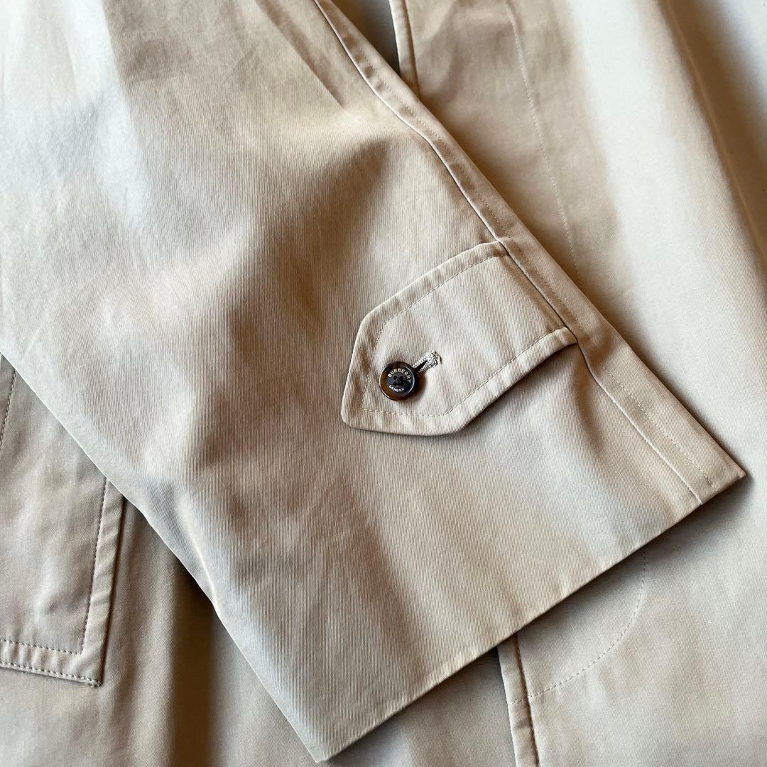 バーバリーロンドン　メンズ　ステンカラーコート　カーキ　ライナー　メガチェック