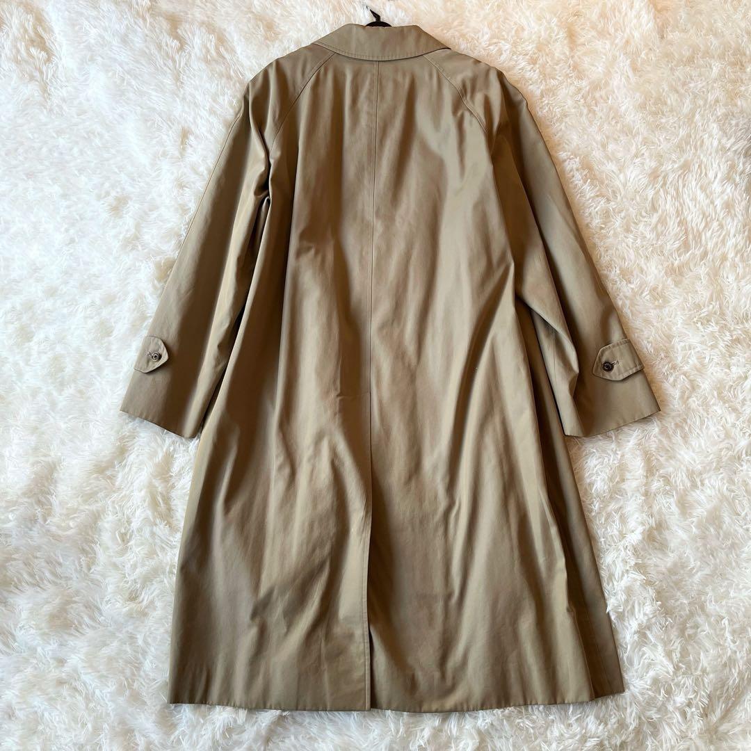 バーバリーロンドン　メンズ　ステンカラーコート　カーキ　ライナー　メガチェック