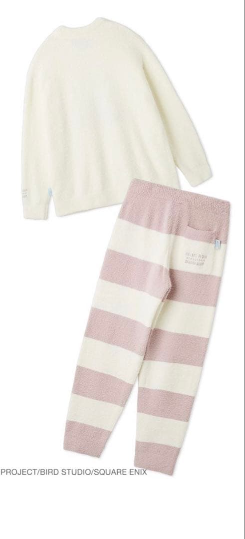 ジェラピケ✖️ドラゴンクエスト ベビモコプルオーバー&ボーダーロングパンツセット