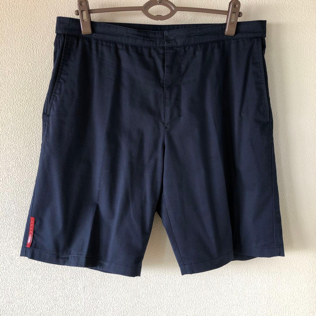 PRADA ネイビー ハーフパンツ　52