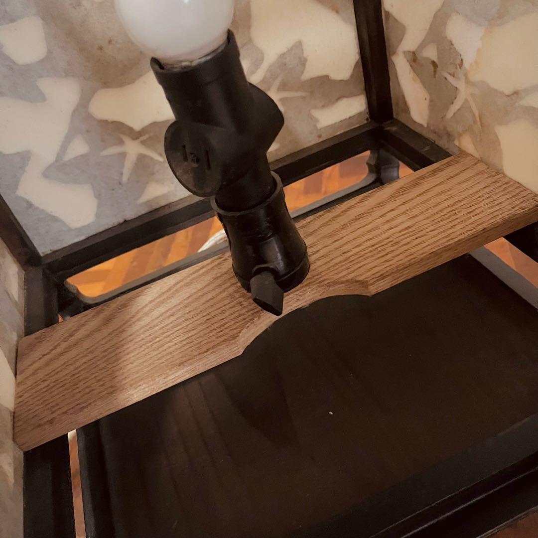 置行灯 フロアランプ 鹿と紅葉 和風照明 古小物 古道具 アンティーク 骨董