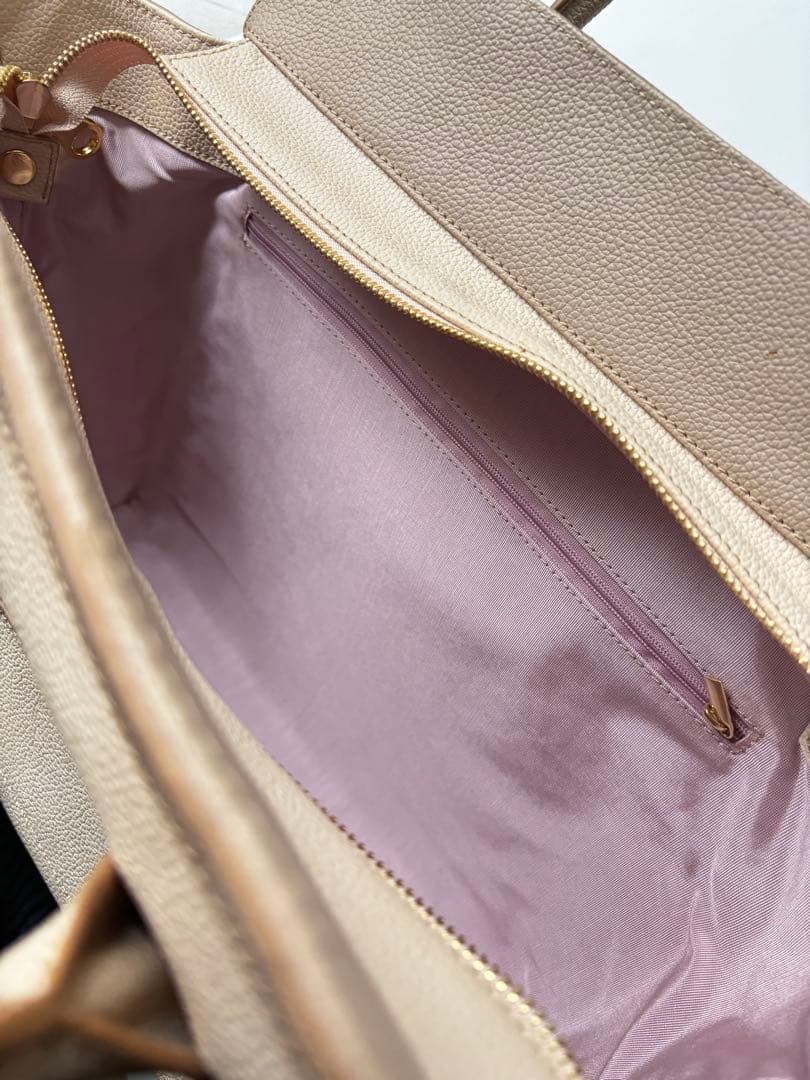 HAMANO 濱野皮革工藝 トート ピンクベージュ系 保存袋付き