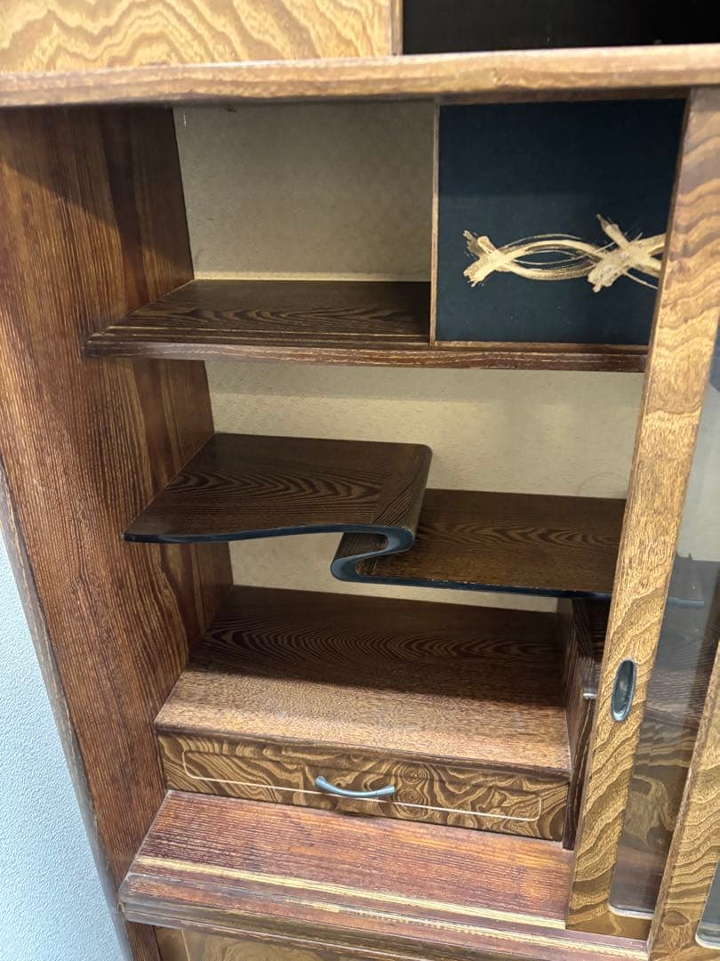 昭和レトロ　倉庫保管品　ヴィンテージ茶箪笥　水屋　食器棚