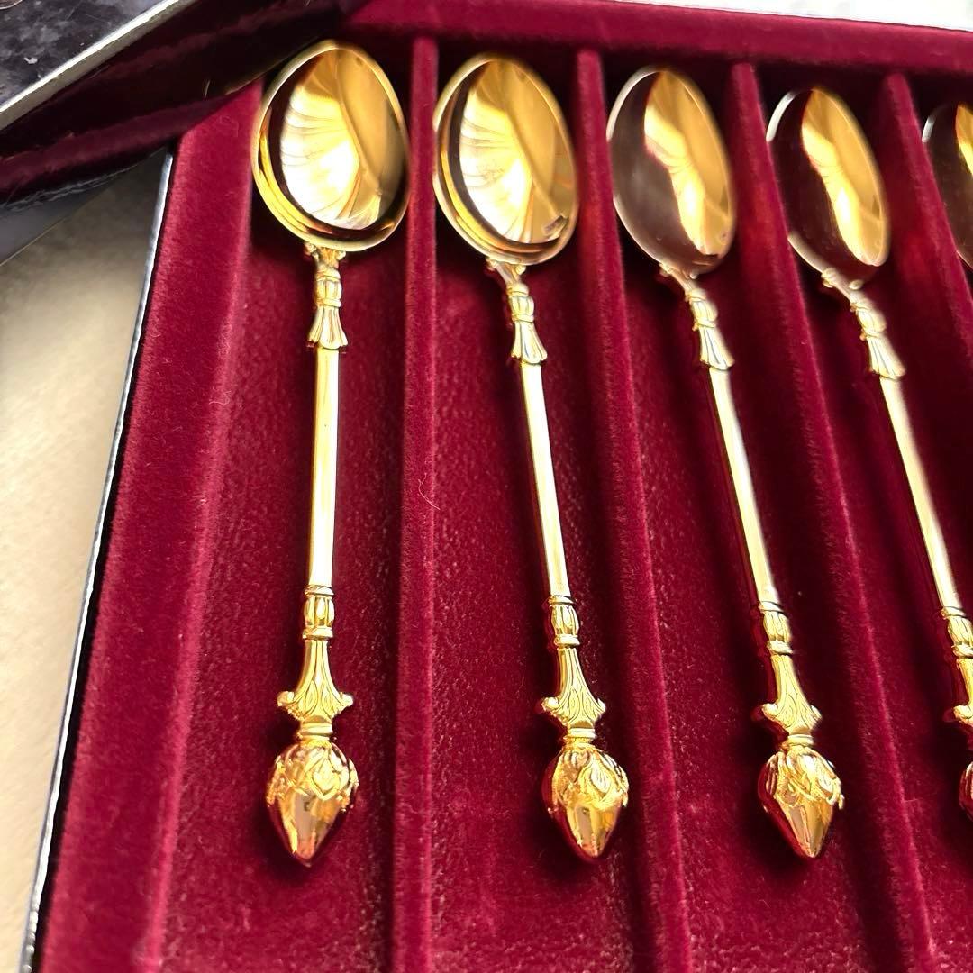 クリストフウィドマン 24金 デコラクラッシック ティースプーン 6本セット