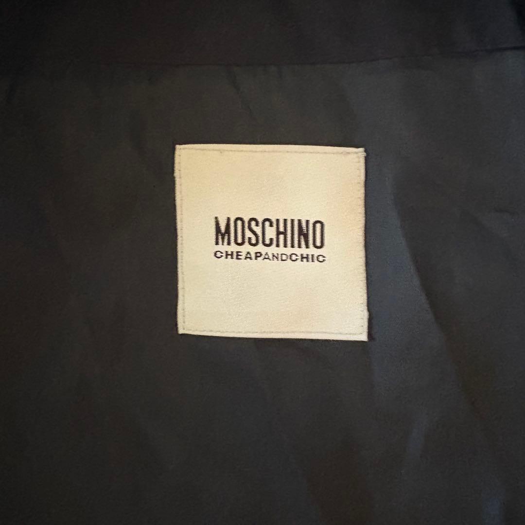 MOSCHINO CHEAPANDCHIC ノーカラー　フリルトレンチコート42