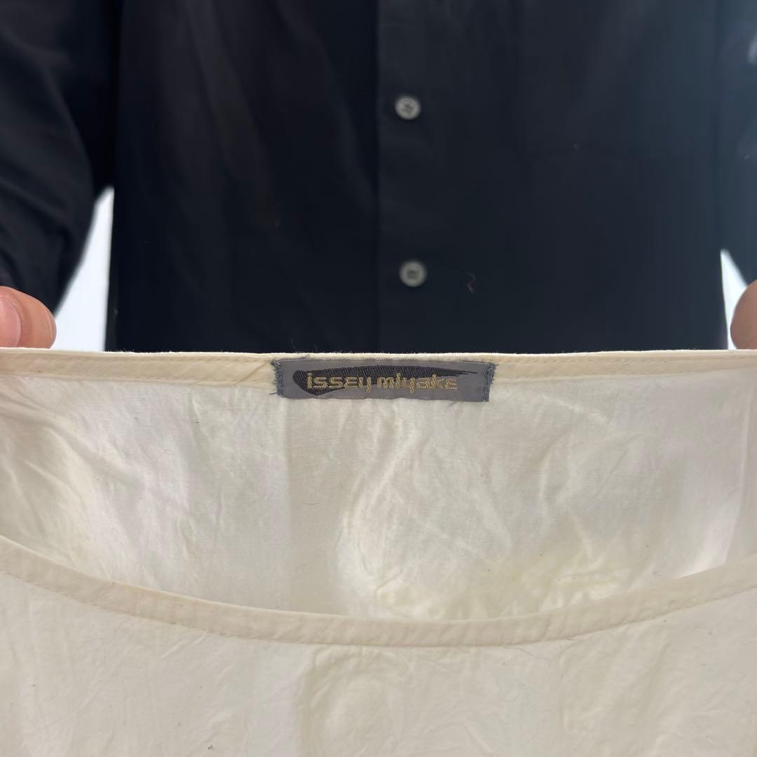 ISSEY MIYAKE 80s 筆タグ 本人期 変形 ドローコード シャツ