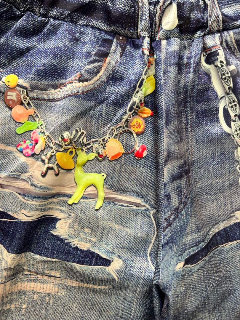 TATA FLASH × DENIM PRINT WIDE PANTS