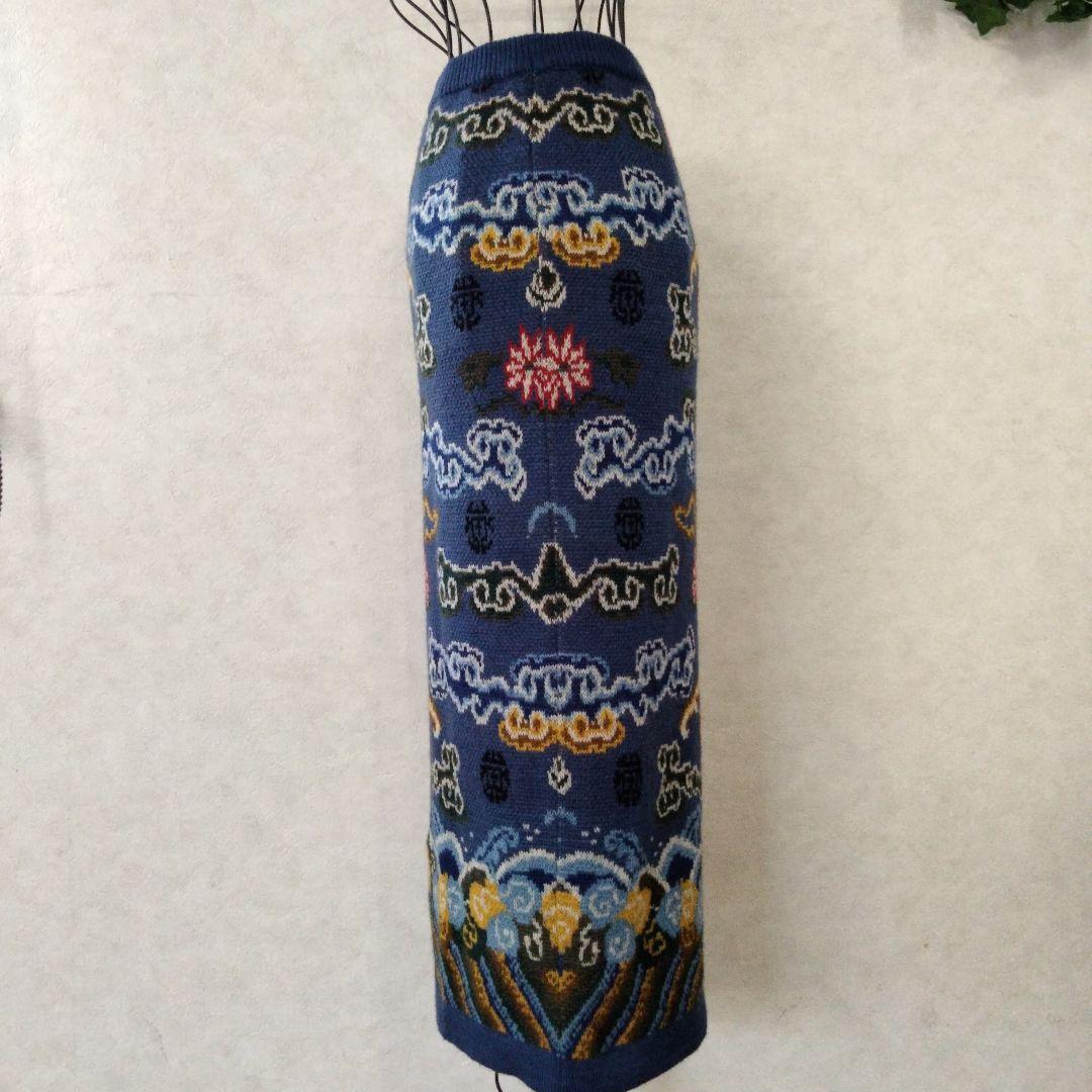 【KENZO】希少　ヴィンテージ　総柄ニットスカート