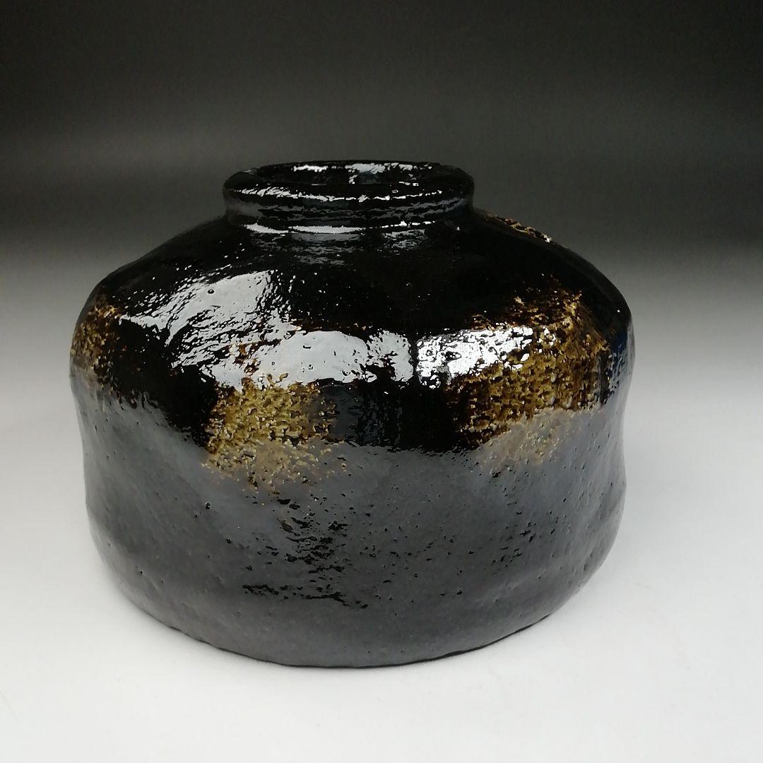 Ｔ９４２　茶碗　『黒楽茶碗』『佐々木松楽 造』　共箱　抹茶碗　茶道具