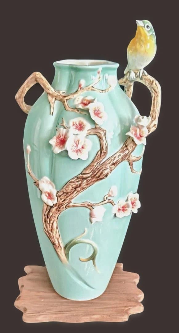 FRANZ フランツ コレクション 花瓶 　梅とめじろ