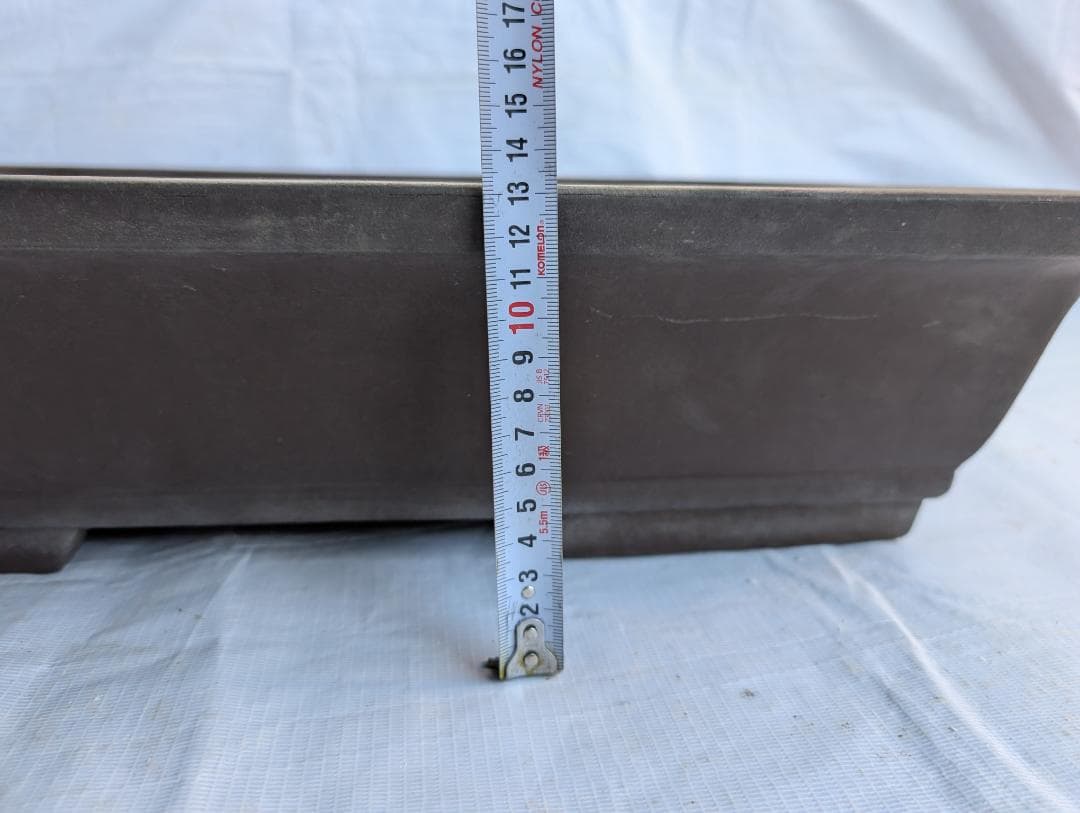 【大型盆栽鉢】一友印 長方形 55.5×40×13cm 無釉 植木鉢 盆栽鉢
