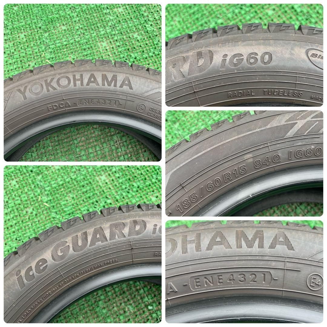 185/60R15 ヨコハマ アイスガードiG60・2021年製造4本