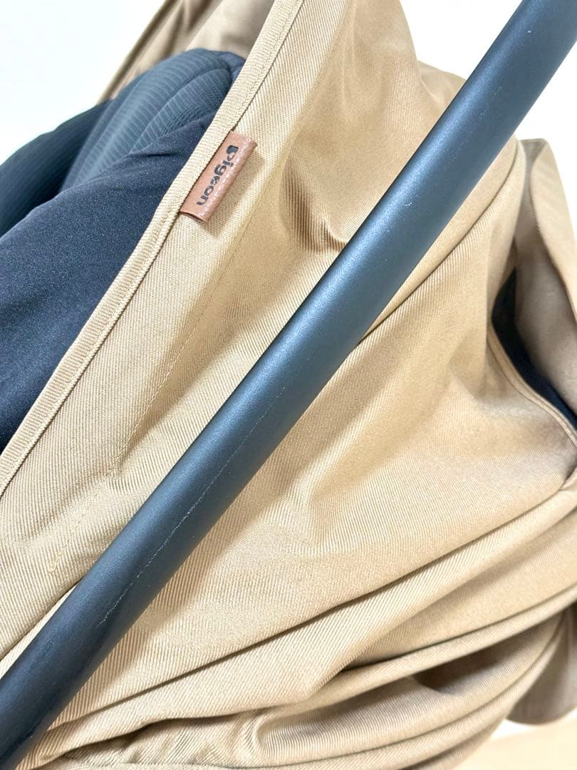 Pigeon ベビーカー ランフィRB3 キャメル【純正レインカバー付】