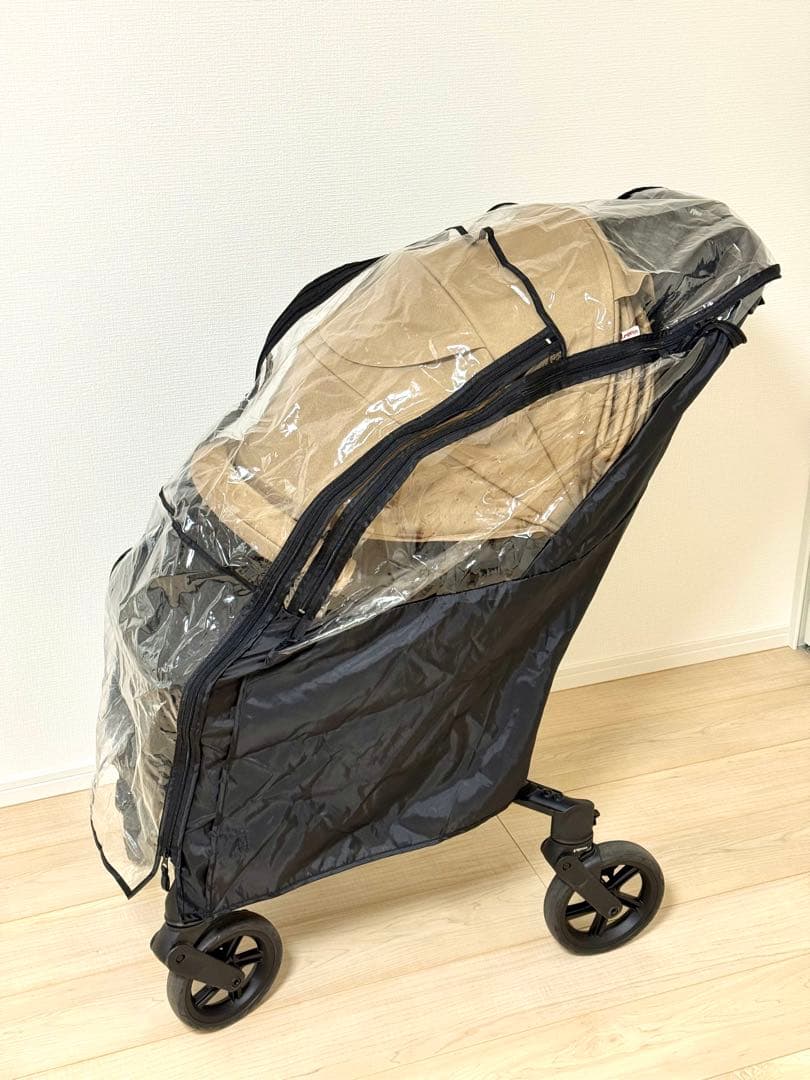Pigeon ベビーカー ランフィRB3 キャメル【純正レインカバー付】