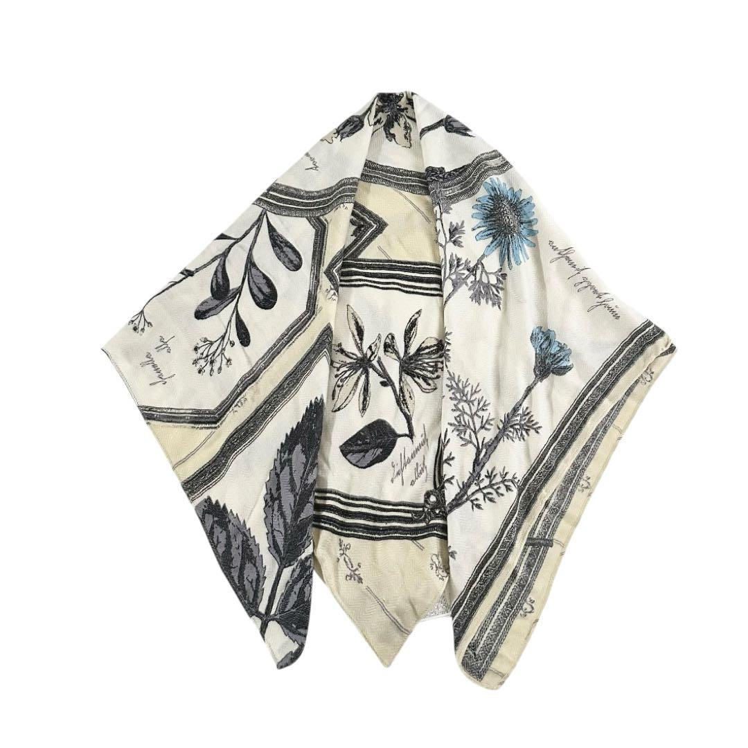 manipuri マニプリ　ウールシルクストール　ヘリンボーン織