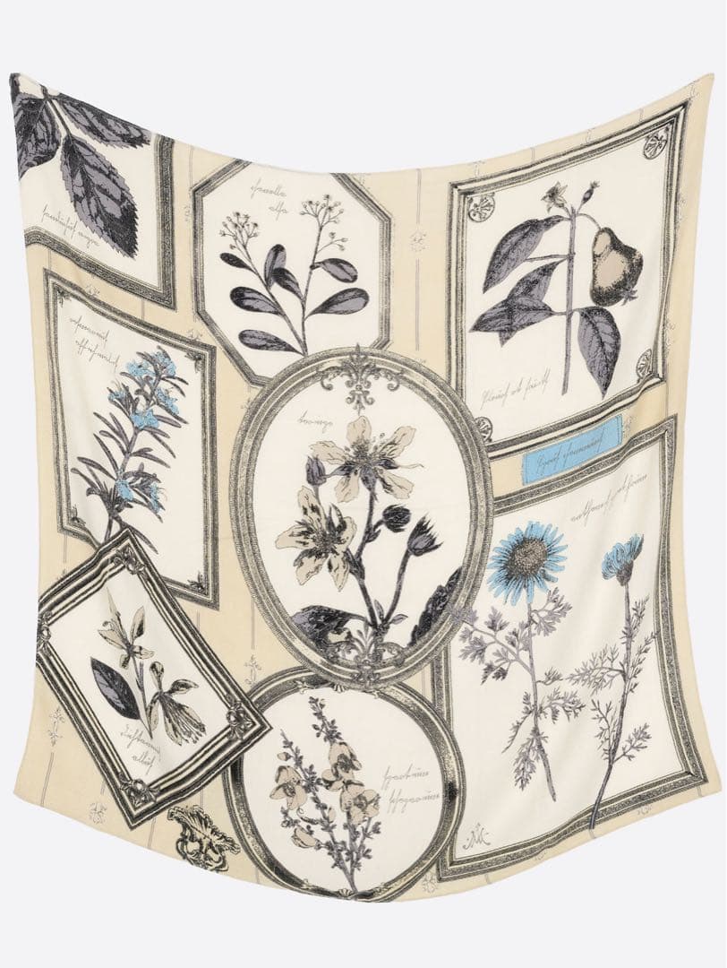 manipuri マニプリ　ウールシルクストール　ヘリンボーン織