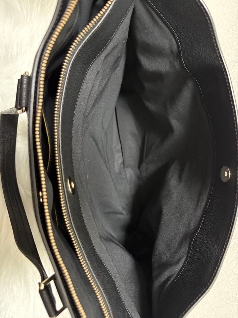 Paul Smith マルチストライプハンドル レザー トートバッグ ブラック