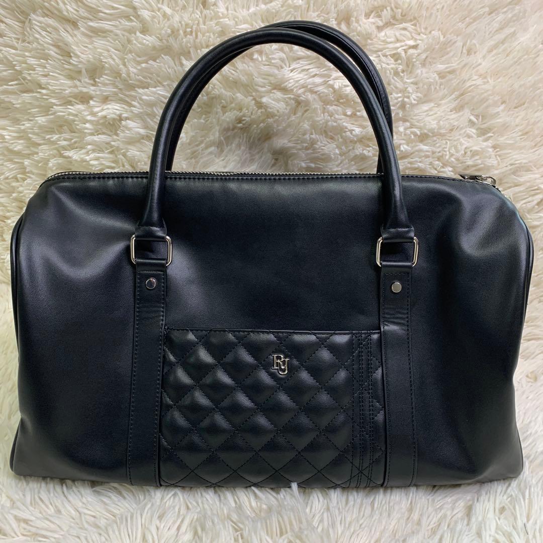 Riu Leather traveling bag キルティング　ボストンバッグ