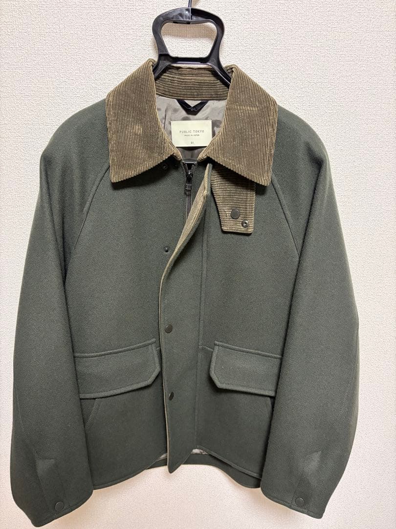 値下げ中　パブリックトウキョウ　Super140s メルトンハンティングブルゾン